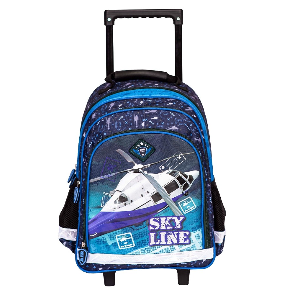 Ghiozdan troller SKY LINE, inchidere cu fermoar, spate anatomic, baza spuma EVA - imagine 5